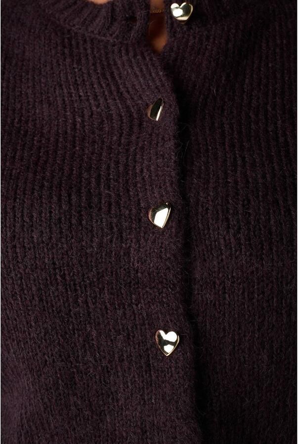 MS Mode gebreid vest aubergine - Foto 2