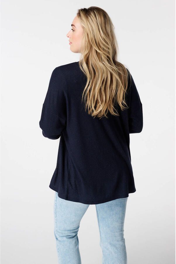 MS Mode gebreid vest donkerblauw - Foto 3