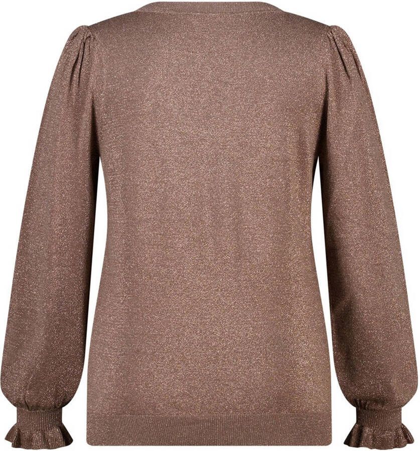 MS Mode gebreide trui bruin met lurex - Foto 2