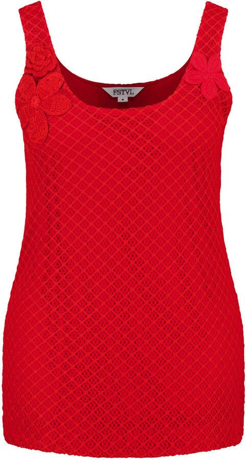 MS Mode gehaakte top Plus Size rood - Foto 2
