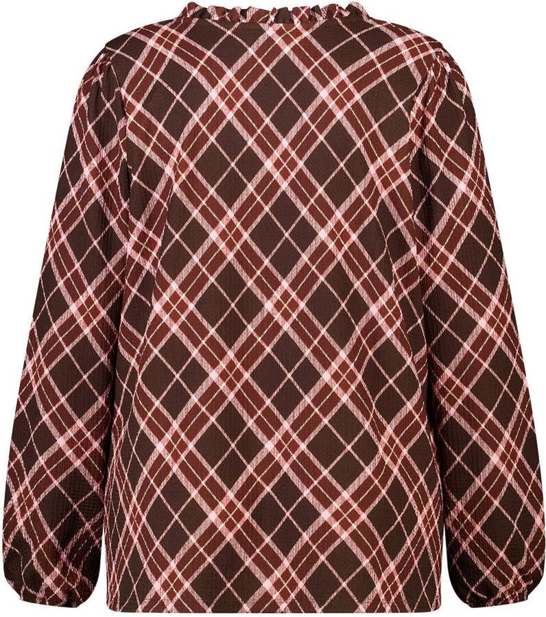 MS Mode geruit top bruin - Foto 2