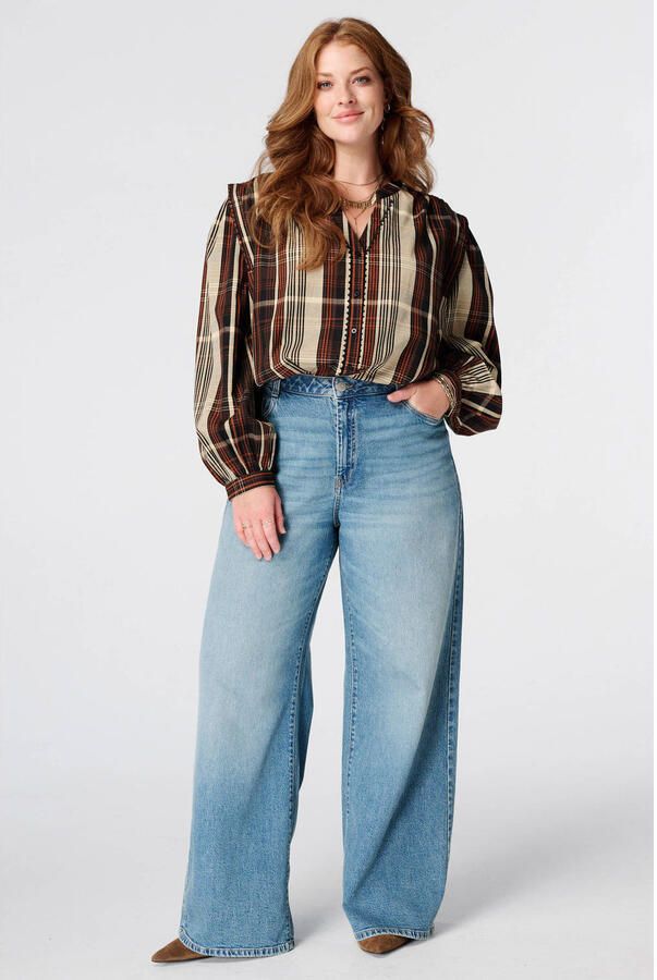 MS Mode geruite blouse Plus Size meerkeurig - Foto 3