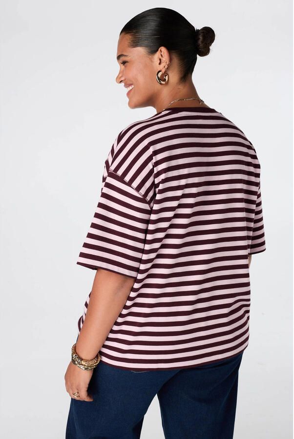 MS Mode gestreept T-shirt Plus Size rood - Foto 3