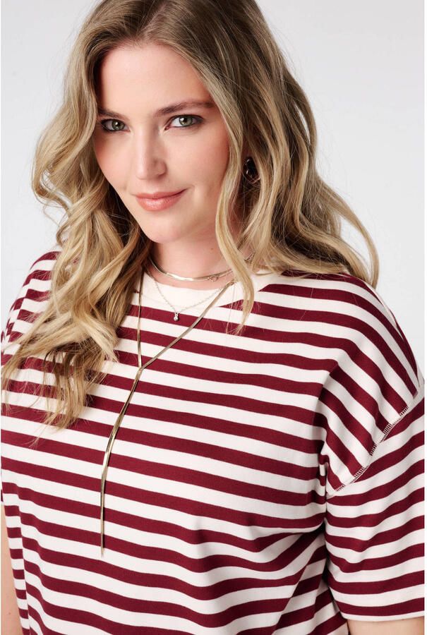 MS Mode gestreept T-shirt rood - Foto 2