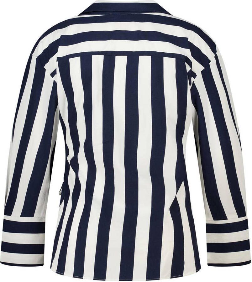 MS Mode gestreepte blouse donkerblauw - Foto 2