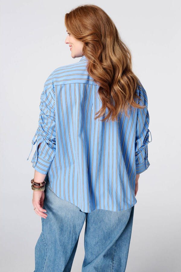 MS Mode gestreepte blouse Plus Size blauw - Foto 2