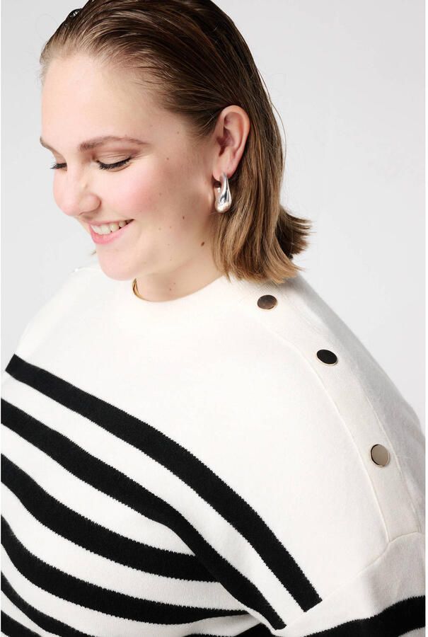 MS Mode gestreepte pullover wit - Foto 2