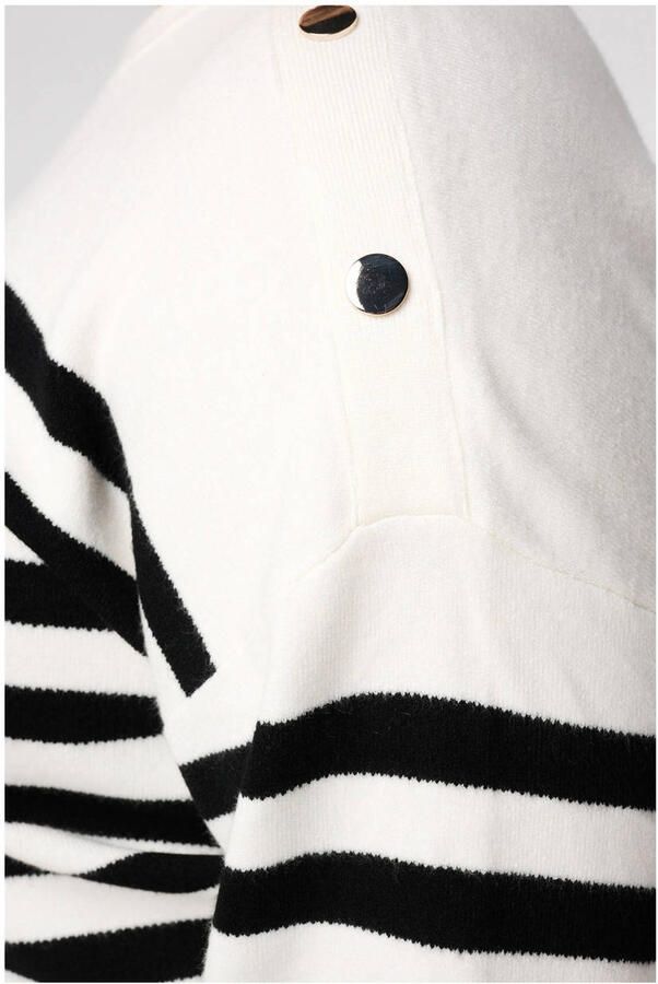 MS Mode gestreepte pullover wit - Foto 3