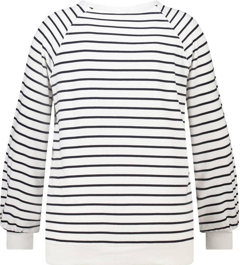 MS Mode gestreepte sweater wit - Foto 2