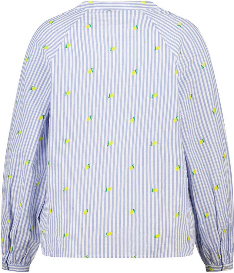 MS Mode gestreepte top blauw - Foto 2