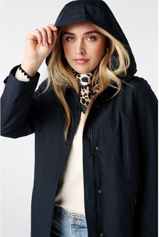 MS Mode gewatteerde jas donkerblauw