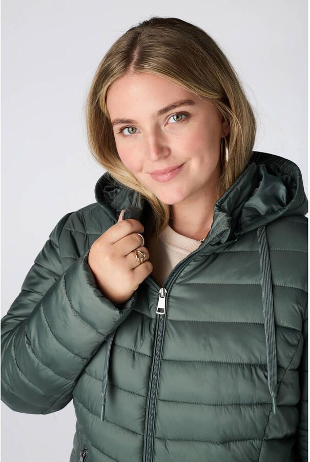 MS Mode gewatteerde jas Plus Size groen - Foto 2
