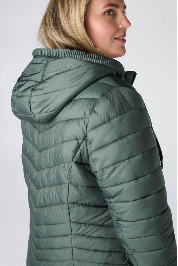 MS Mode gewatteerde jas Plus Size groen - Foto 3
