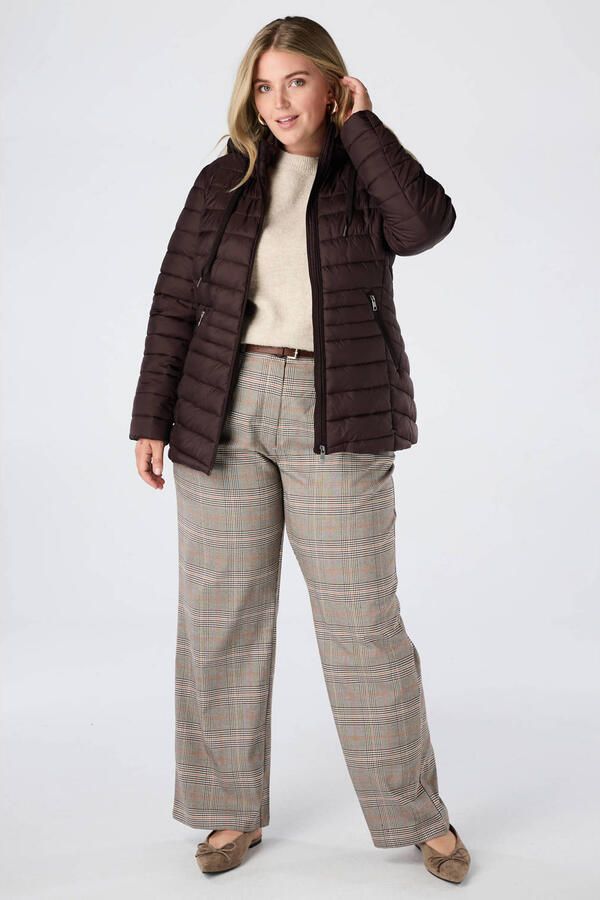 MS Mode gewatteerde tussenjas Plus Size bruin - Foto 3