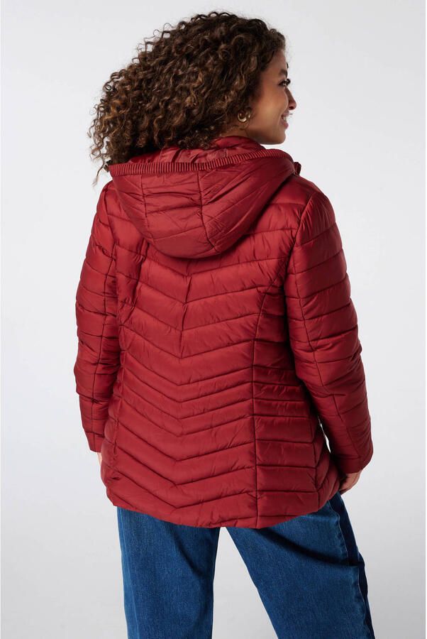 MS Mode gewatteerde tussenjas Plus Size rood - Foto 2