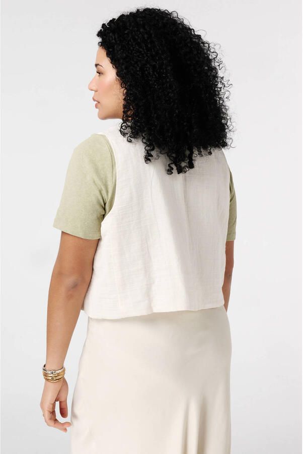MS Mode gilet broderie ecru - Foto 3