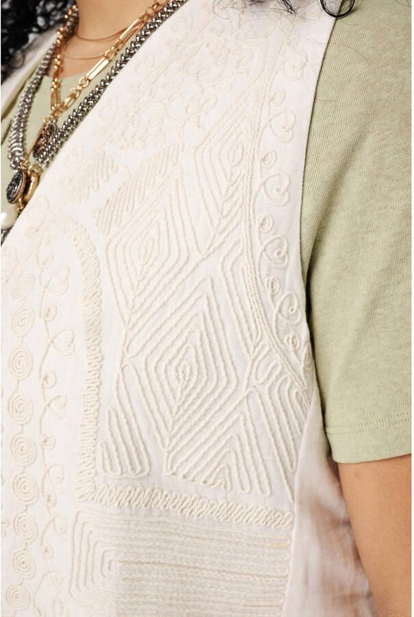 MS Mode gilet broderie ecru - Foto 2