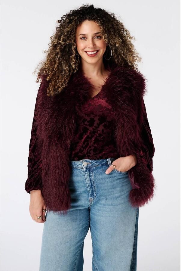 MS Mode gilet donkerrood
