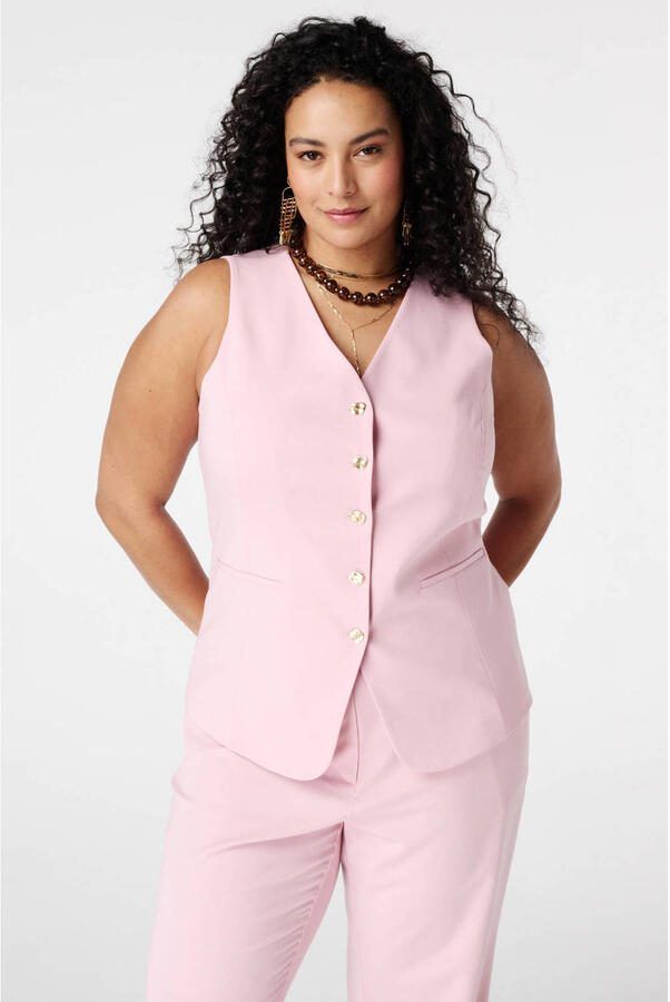 MS Mode gilet lichtroze