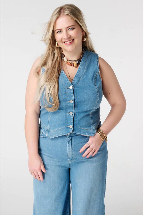 MS Mode gilet light blue denim