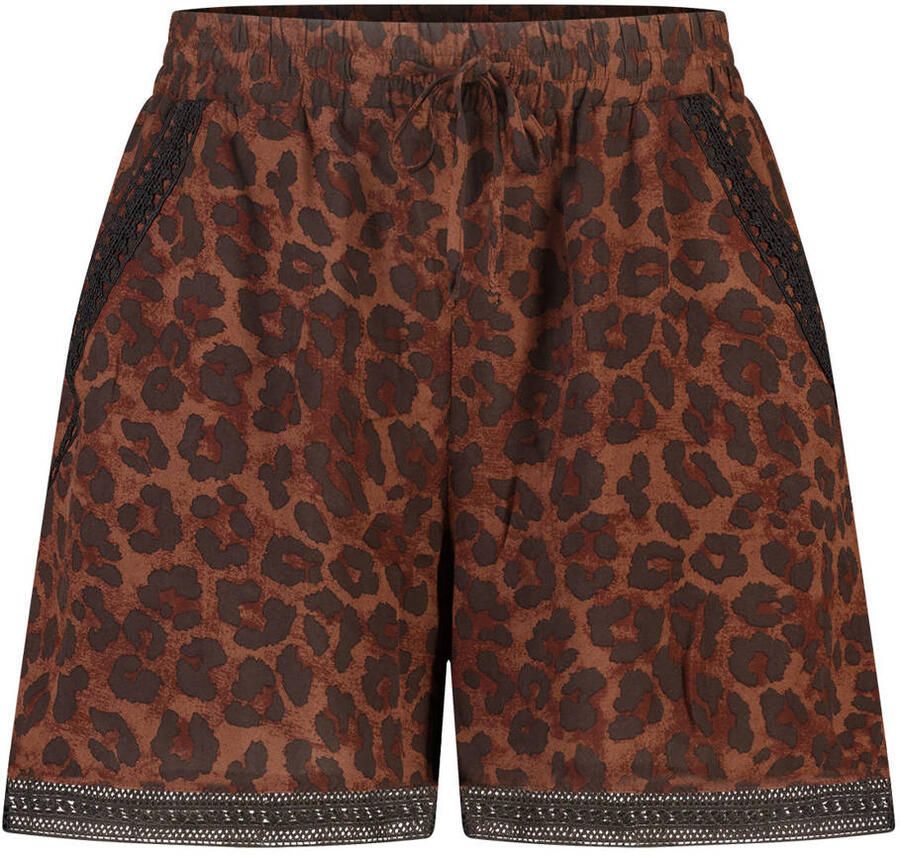 MS Mode high waist loose fit casual short Plus Size donkerbruin - Foto 2