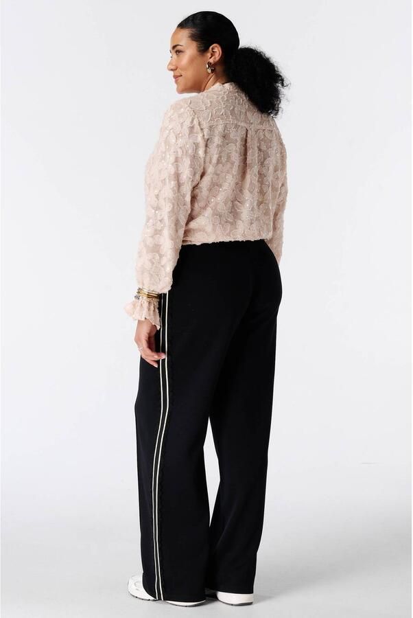 MS Mode high waist wide leg broek zwart - Foto 2
