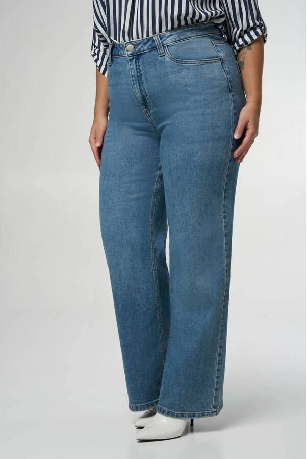 MS Mode high waist wide leg jeans light blue denim - Foto 2
