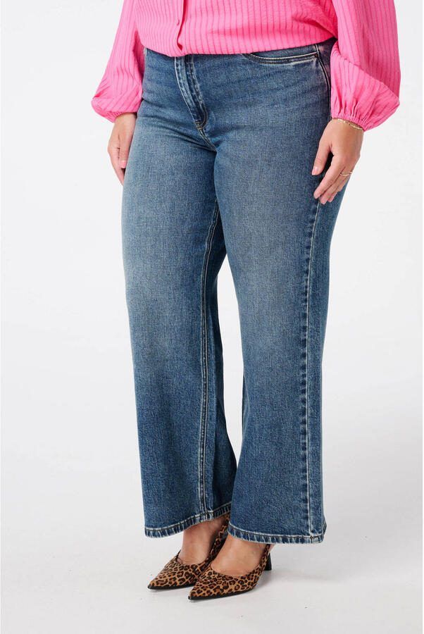MS Mode high waist bootcut jeans dark blue denim