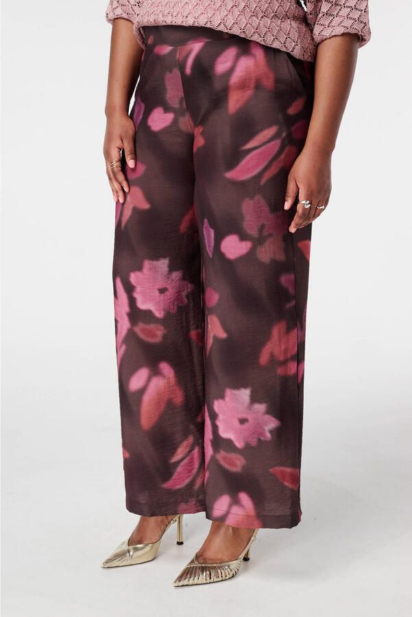 MS Mode high waist casual broek bruin