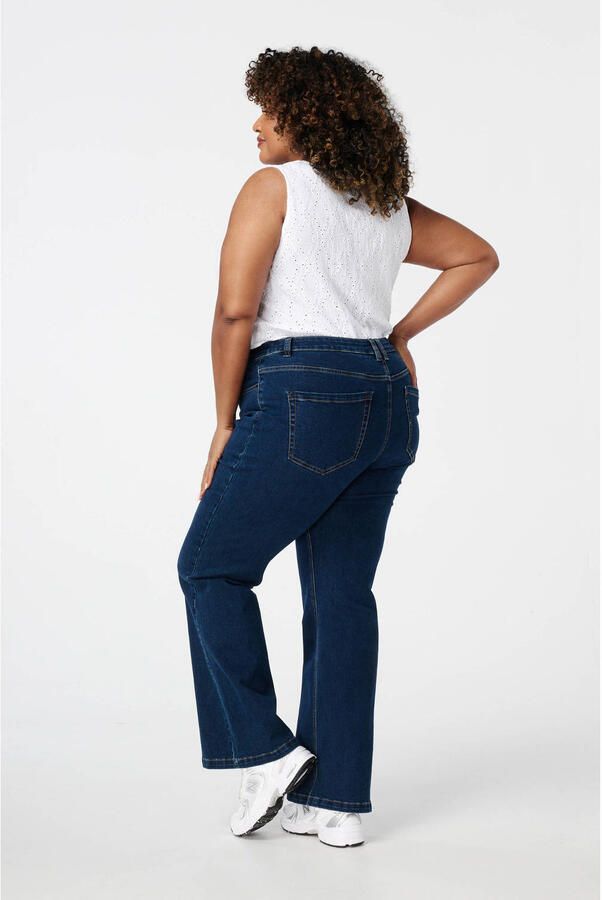 MS Mode high waist flared jeans dark blue denim - Foto 2
