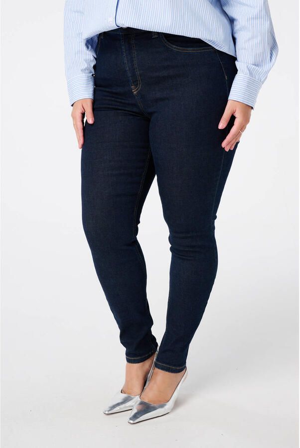 MS Mode high waist skinny jeans dark blue denim