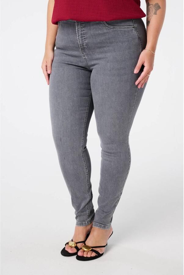MS Mode high waist skinny jeans grijs