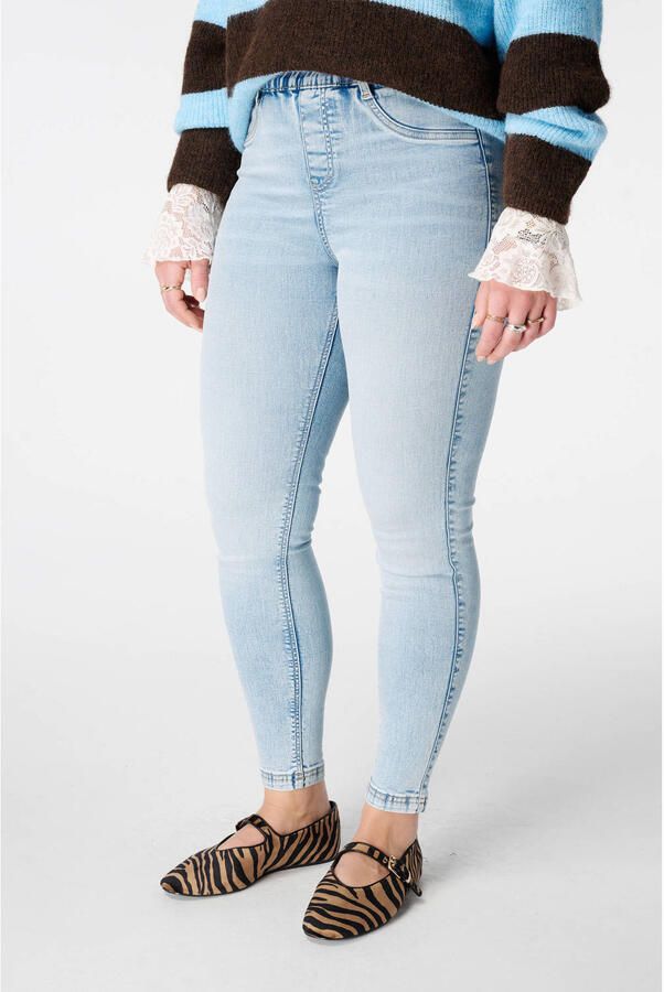 MS Mode high waist skinny jeans light blue denim