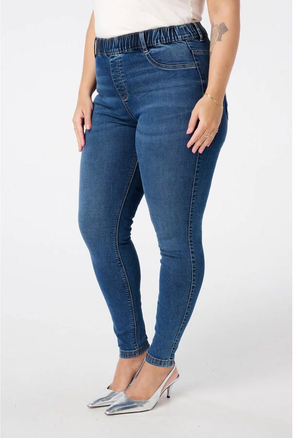 MS Mode high waist skinny jeans medium blue denim