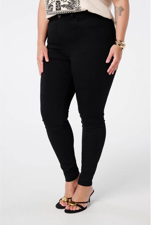 MS Mode high waist skinny jeans zwart