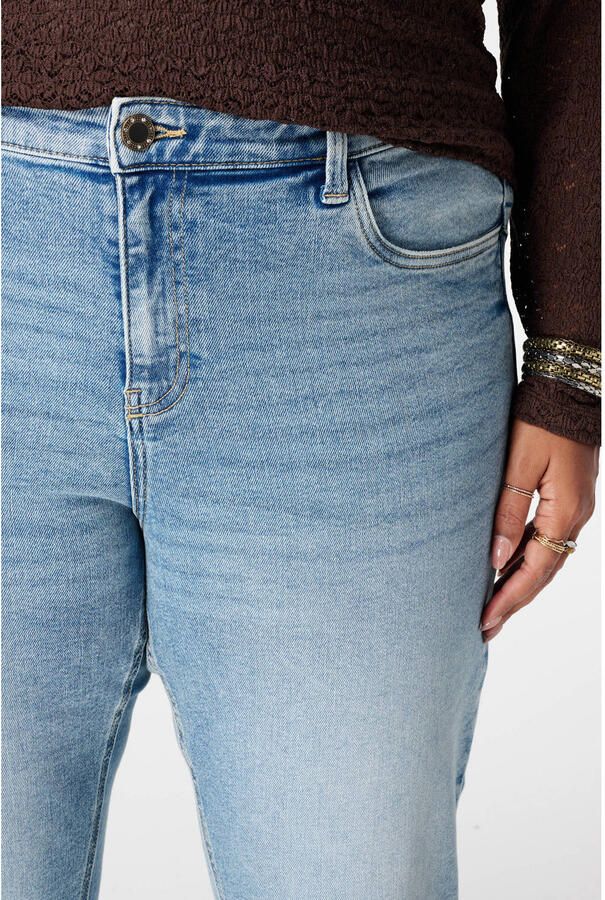 MS Mode high waist slim fit jeans light blue denim - Foto 2