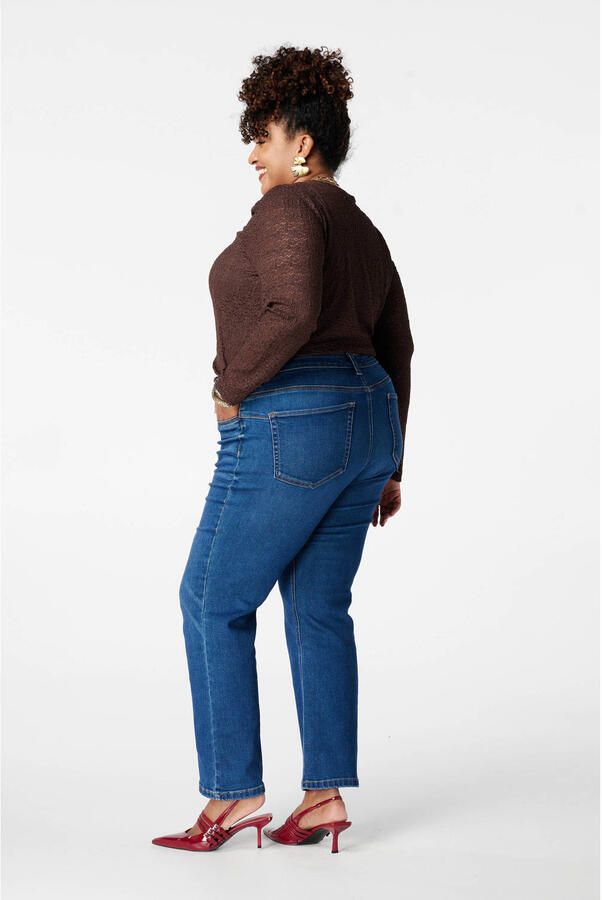 MS Mode high waist slim fit jeans medium blue denim - Foto 2