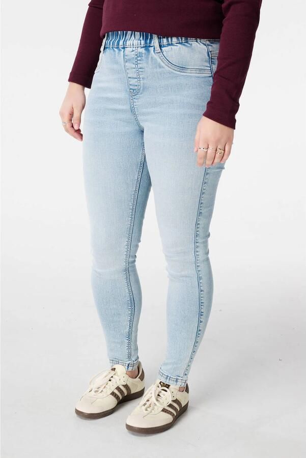 MS Mode high waist slim fit tregging light blue denim