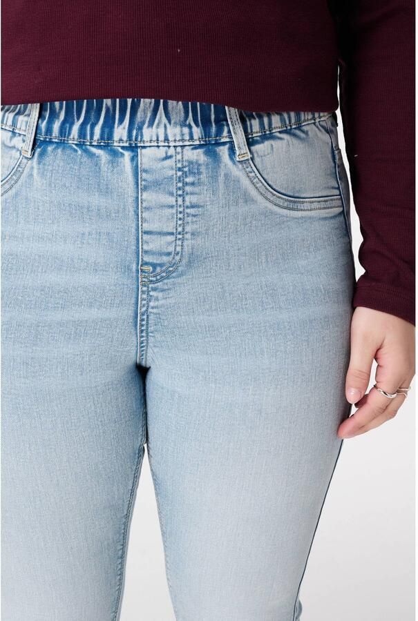 MS Mode high waist slim fit tregging light blue denim - Foto 2