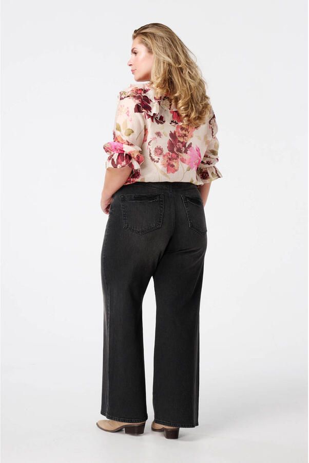 MS Mode high waist wide leg jeans black denim - Foto 3