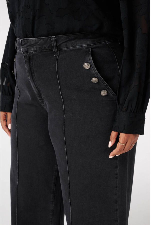 MS Mode high waist wide leg jeans grey denim - Foto 2
