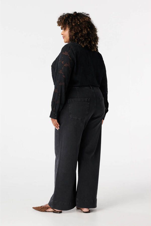 MS Mode high waist wide leg jeans grey denim - Foto 3