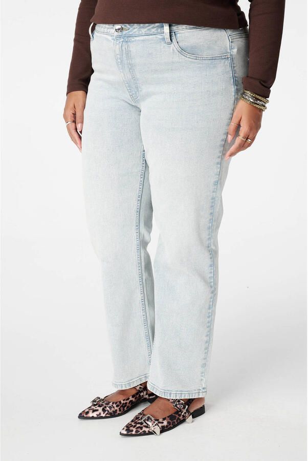 MS Mode high waist wide leg jeans light blue denim