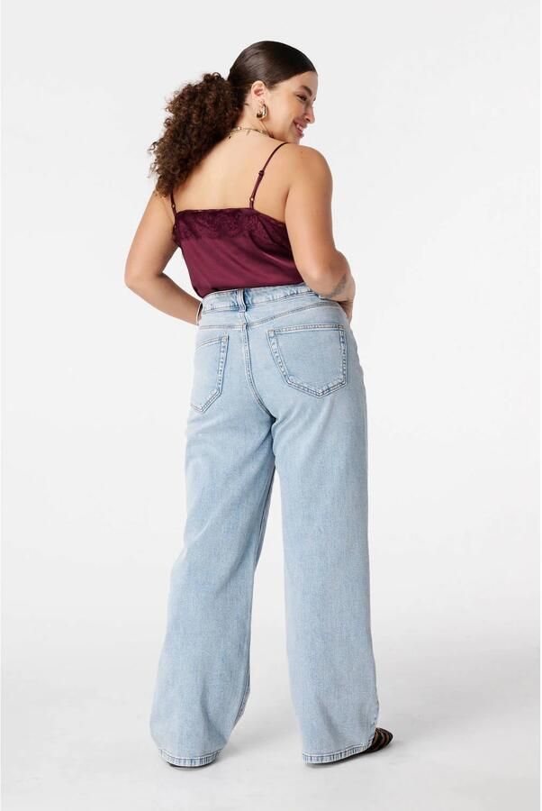 MS Mode high waist wide leg jeans light blue denim - Foto 2