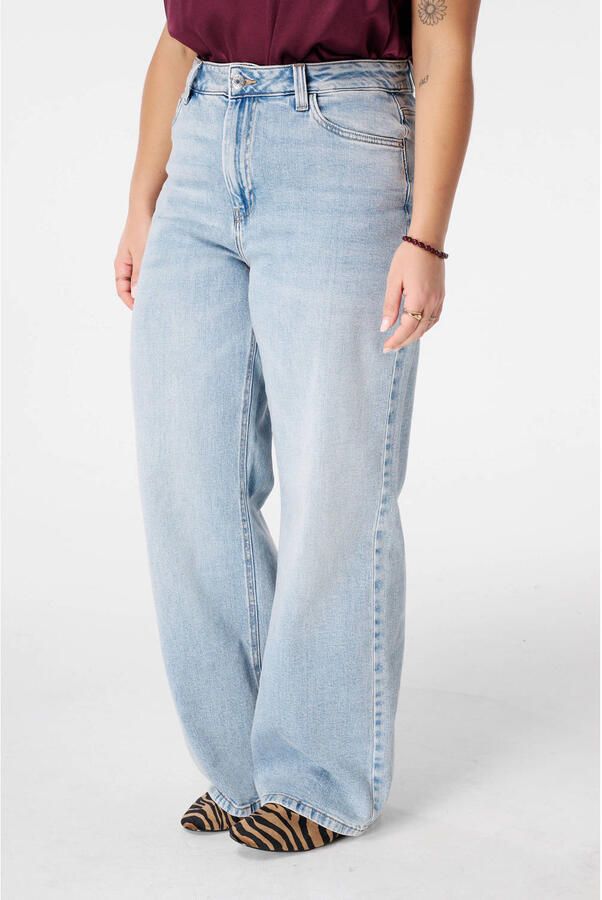 MS Mode high waist wide leg jeans light blue denim - Foto 3