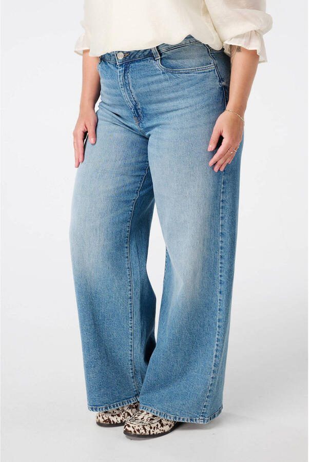 MS Mode wide leg jeans light blue denim