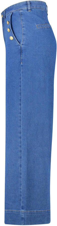 MS Mode high waist wide leg jeans medium blue denim - Foto 3