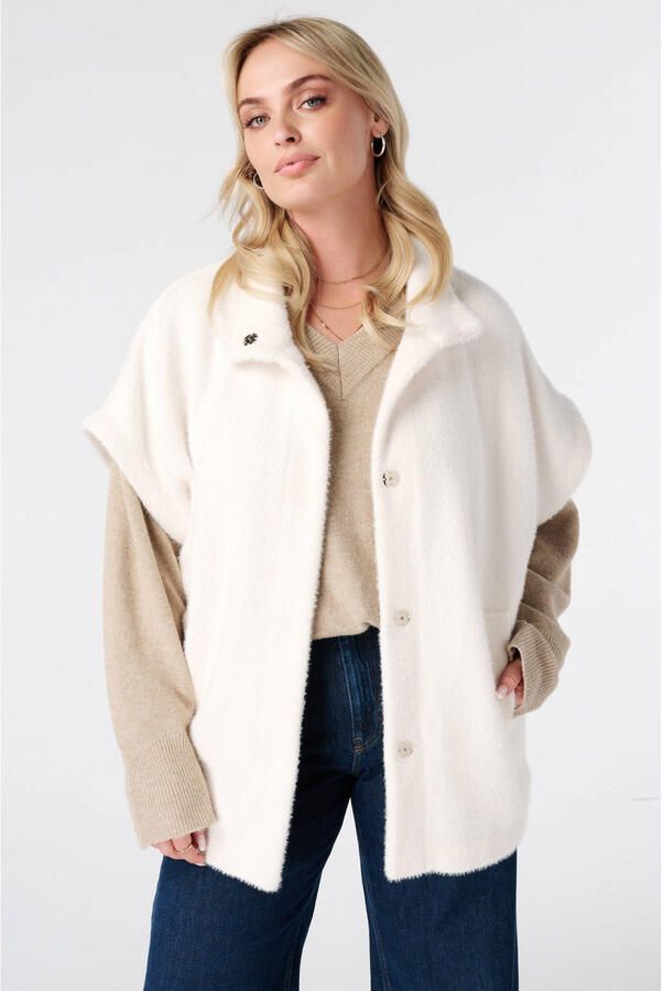 MS Mode Plus Size gilet ecru