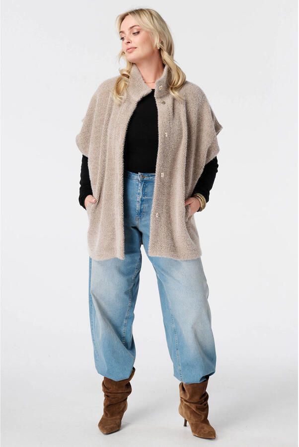 MS Mode Plus Size gilet taupe - Foto 2