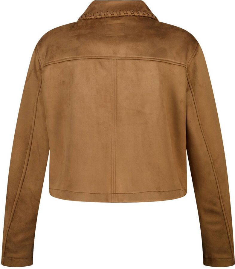 MS Mode imitatie suede jasje cognac - Foto 2